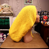 Yellow XL Drawstring Tam | Slouchy Hat | Dreads | Dreadlocks | Locs | Braids