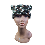 Green Camo Cat Ear Hat