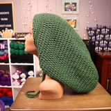 Forest Green XL Drawstring Tam | Slouchy Hat | Dreads | Dreadlocks | Locs | Braids