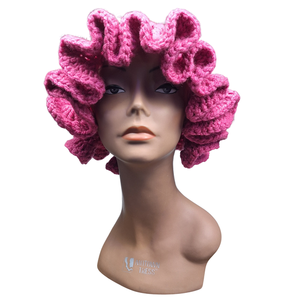 Fuchsia Pink Ruffle Hat