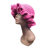 Fuchsia Pink Ruffle Hat