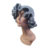 Charcoal Gray Ruffle Hat