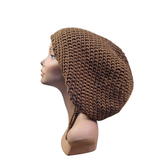 Brown Drawstring Loc Tam