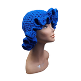 Royal Blue Ruffle Hat