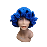 Royal Blue Ruffle Hat