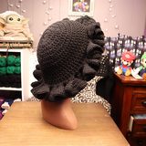 Black Ruffle Hat
