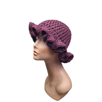 Plumberry Purple Ruffle Hat