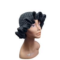 Cool Black Ruffle Hat