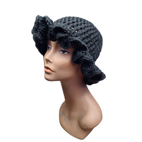 Cool Black Ruffle Hat