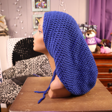 XL Royal Blue Drawstring Tam | Slouchy Hat