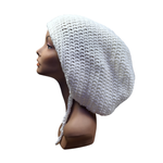 White Drawstring Loc Tam