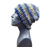 Blue Camo Knit Beanie