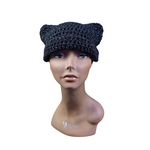 Black Sparkle Cat Ear Hat