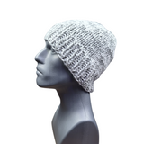 White & Gray Marled Beanie