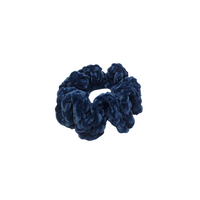 Navy Blue Velvet Scrunchie