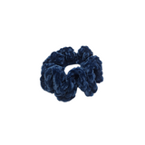 Navy Blue Velvet Scrunchie