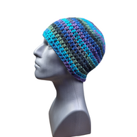 Northern Lights Multicolored Crochet Beanie