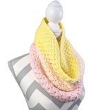 Pink, Yellow, & Apricot Cowl