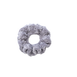 Silver Gray Velvet Scrunchie