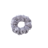 Silver Gray Velvet Scrunchie