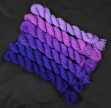 Purple Paintbrush Reflection Sock Mini Set of 6